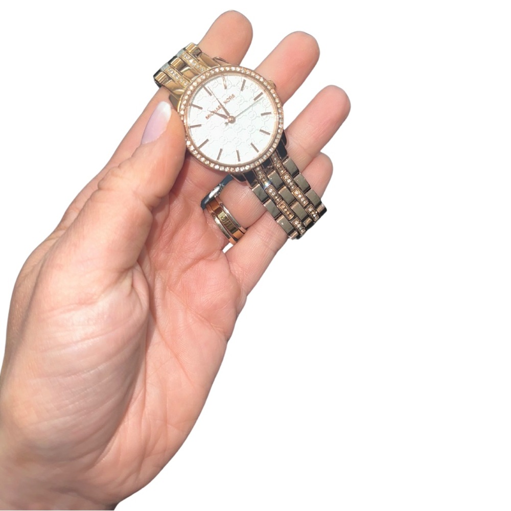 Michael Kors - Rose Gold Rhinestone Diamond Watch
